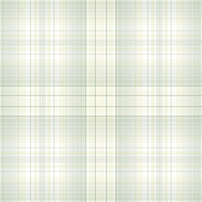 Check Plaid Wallpaper in shades of Green