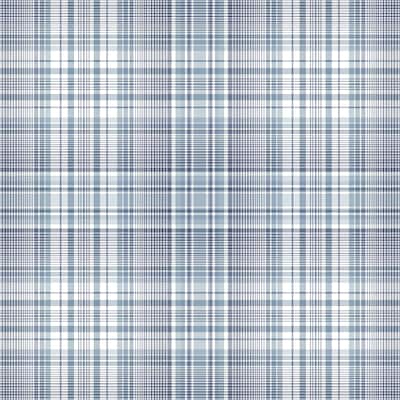 Check Plaid Wallpaper in shades of Blue