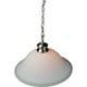 preview thumbnail 2 of 3, The Entertainer Plug-In Swag Pendant Light 16" White Glass with Brushed Nickel Chain