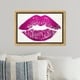 Oliver Gal Fashion And Glam Wall Art Framed Canvas Prints 'solid Kiss 