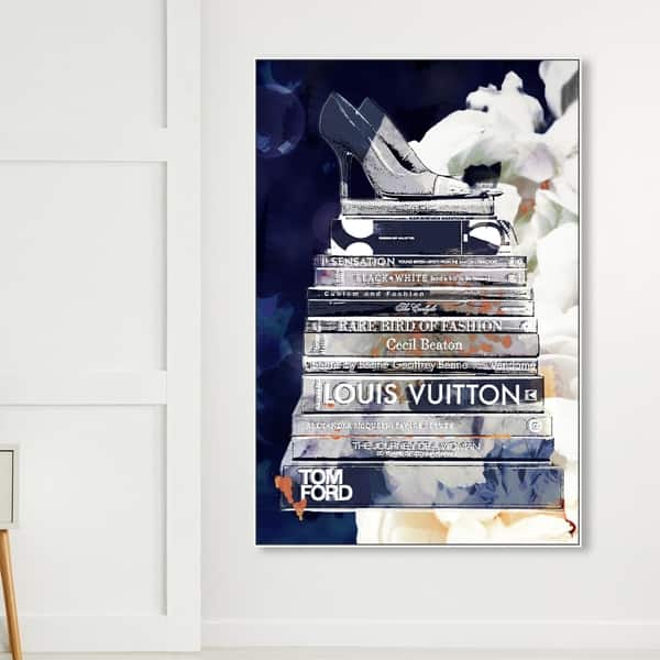 Oliver Gal 'What's On My Mind Blue' Fashion Blue Wall Art Canvas - Bed Bath  & Beyond - 33278978