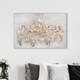 preview thumbnail 23 of 23, Oliver Gal Fashion and Glam Wall Art Framed Canvas Prints 'Candelabro' Chandeliers - Gold, White 54 x 36 - White