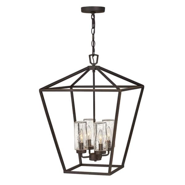 slide 1 of 1, Alford Place 4-Light Medium Hanging Oil Rubbed Bronze Outdoor Chandelier