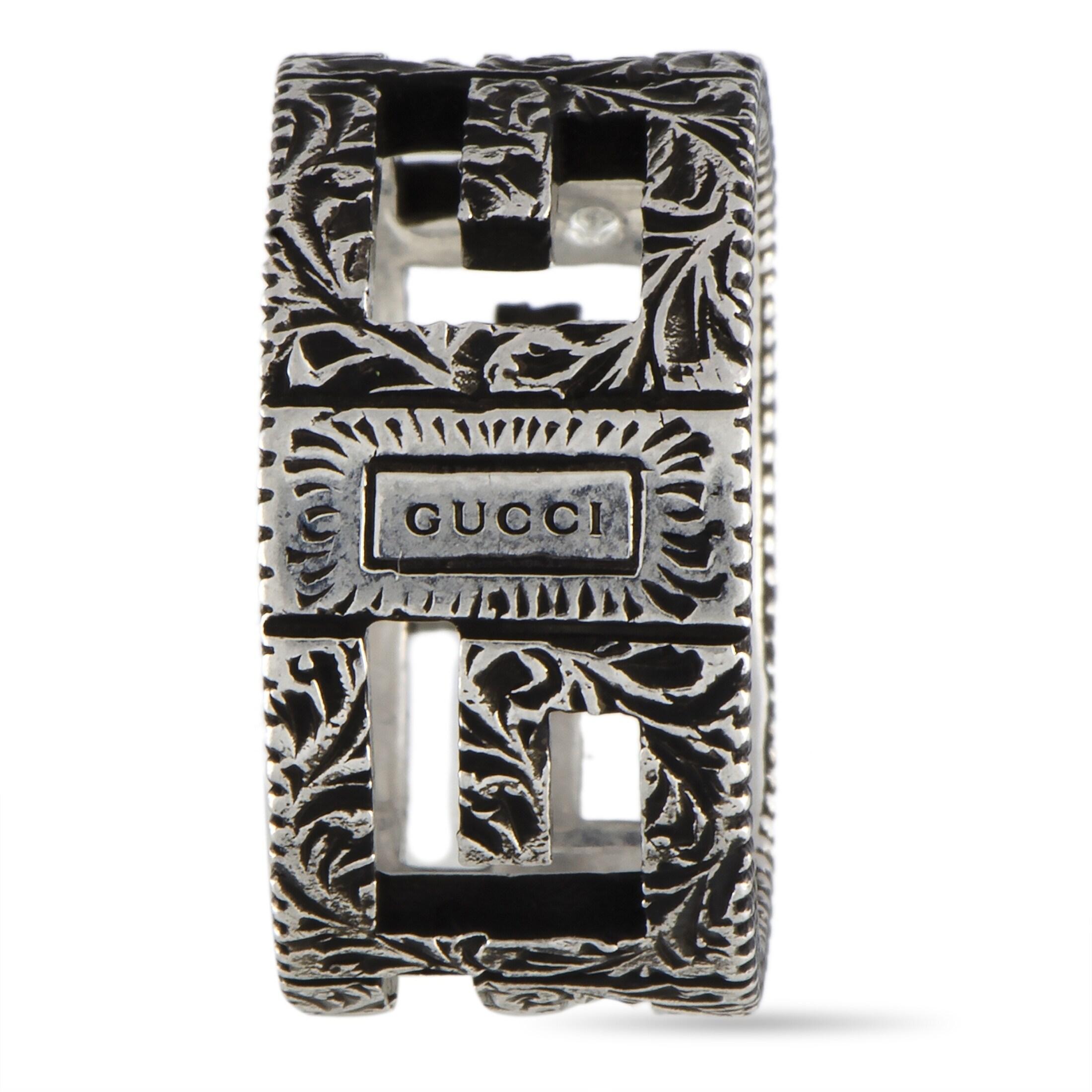 gucci g cube silver ring