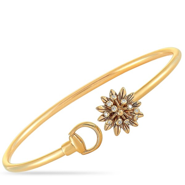 gucci flower bracelet gold