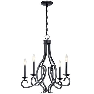 Kichler Lighting Ania 4-Light Chandelier Black
