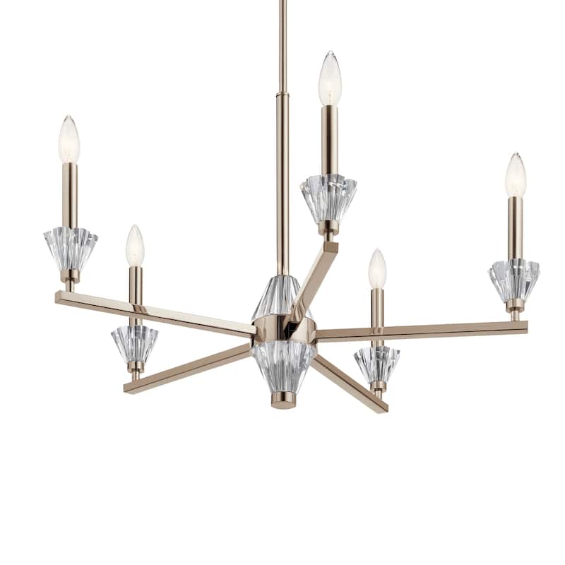 Kichler Lighting Calyssa 5-Light Chandelier Polished Nickel