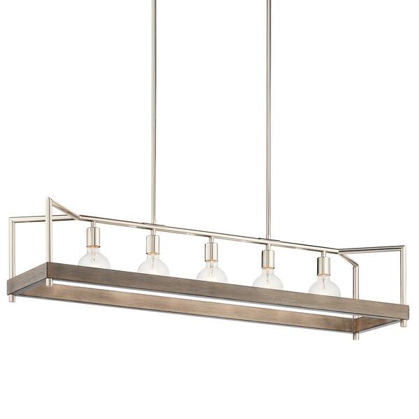 Kichler Tanis 5-Light Brown Farmhouse Chandelier