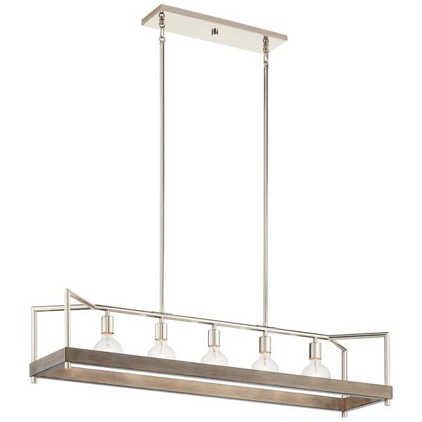 Kichler Tanis 5-Light Brown Farmhouse Chandelier