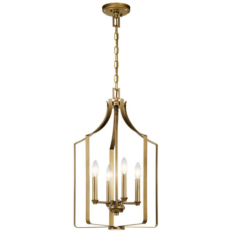 Kichler Lighting Morrigan 4-Light Mini Chandelier Natural Brass