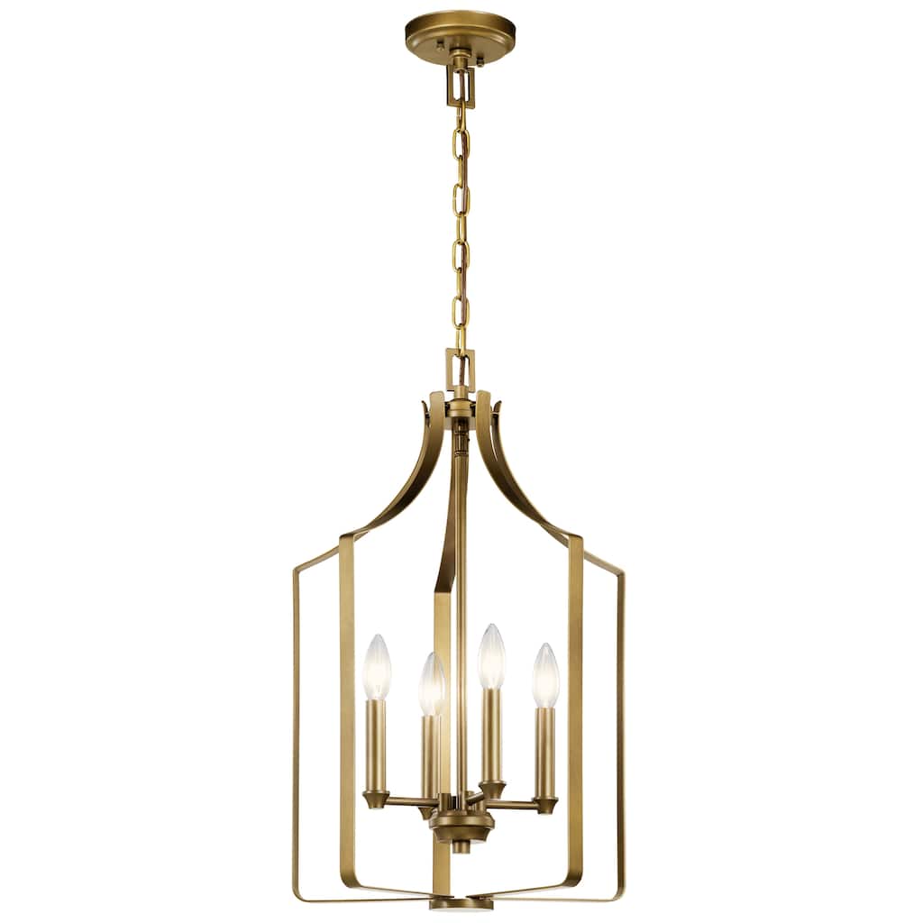 Kichler Lighting Morrigan 4-Light Mini Chandelier Natural Brass