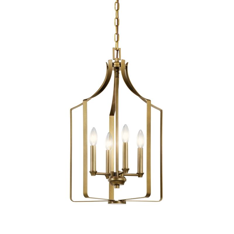 Kichler Lighting Morrigan 4-Light Mini Chandelier Natural Brass