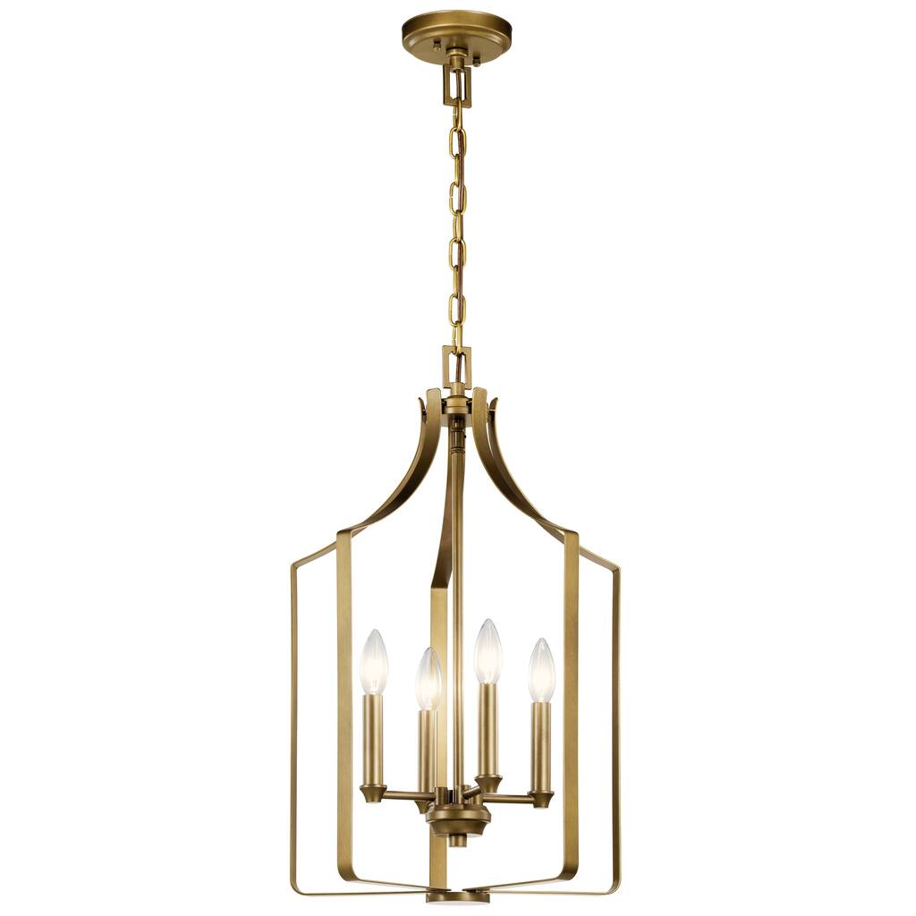 Kichler Lighting Morrigan 4-Light Mini Chandelier Natural Brass