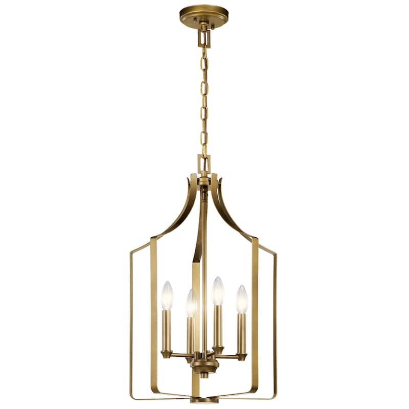 Kichler Lighting Morrigan 4-Light Mini Chandelier Natural Brass