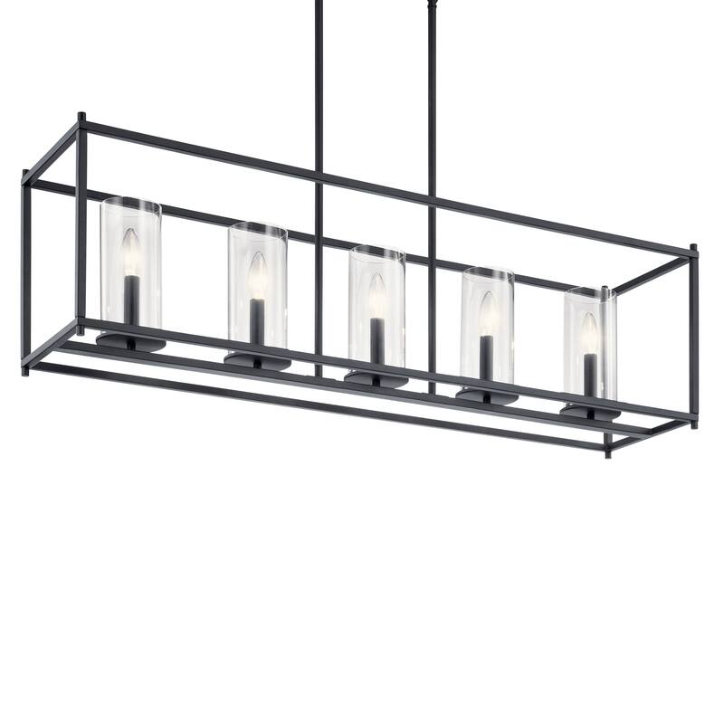 Kichler Lighting Crosby 5-Light Linear Chandelier Black