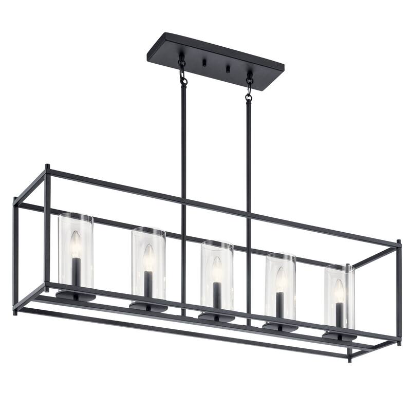 Kichler Lighting Crosby 5-Light Linear Chandelier Black
