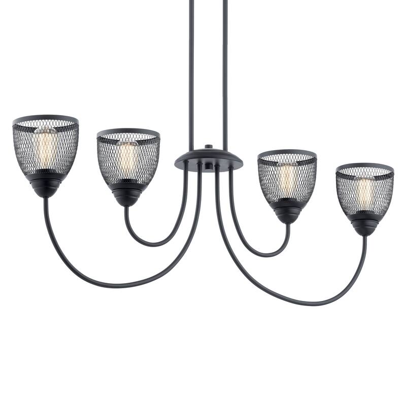 Kichler Lighting Voclain 4-Light Linear Chandelier Black