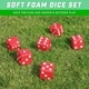 preview thumbnail 2 of 3, GoSports Giant 3.5" Red Foam Playing Dice Set with Bonus Scoreboard (Includes 6 Dice, Dry-Erase Scoreboard and Carrying Case)