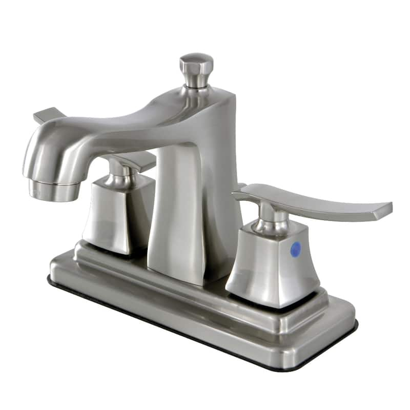 Kingston Brass Queensbury 4-Inch Centerset Bathroom Faucet in Brushed Nickel