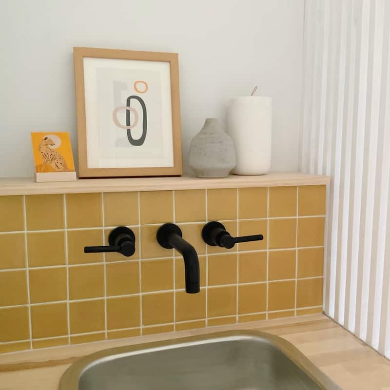 Kingston Brass Concord 2-Handle Wall Mount Bathroom Faucet - Matte Black