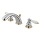 preview thumbnail 3 of 6, Victorian-style Widespread Bathroom Faucet Polished Chrome/Polished Brass