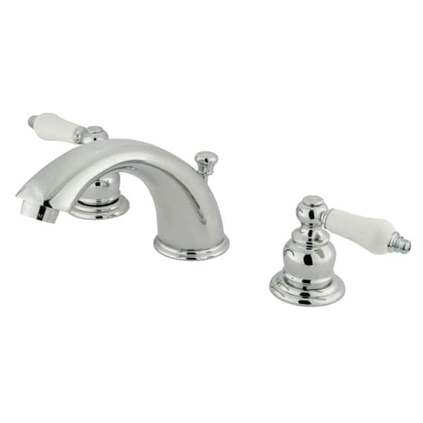 slide 2 of 8, Victorian-style Widespread Bathroom Faucet Polished Chrome