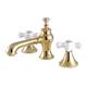 Option Polished Brass - Porcelain Cross Handles