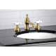 Option Brushed Brass - Porcelain Cross Handles