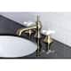 Option Antique Brass - Porcelain Cross Handles