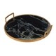 A&B Home Faux Marble Mirror Tray with Gold Side Handles - Thumbnail 0