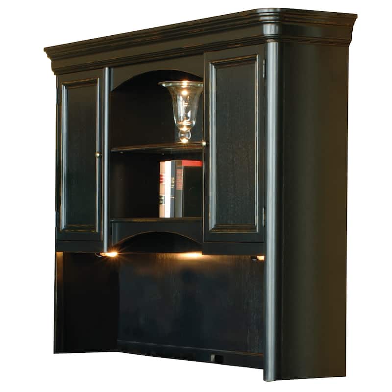 Hekman Executive Deck/ Hutch - Dark Brown