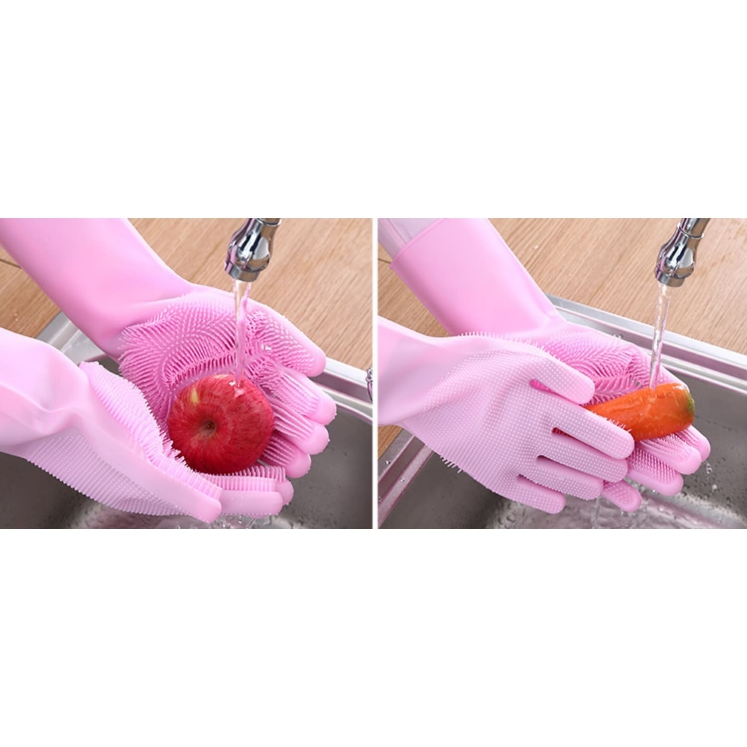 True & Tidy Multi-Purpose Silicone Gloves - Pink