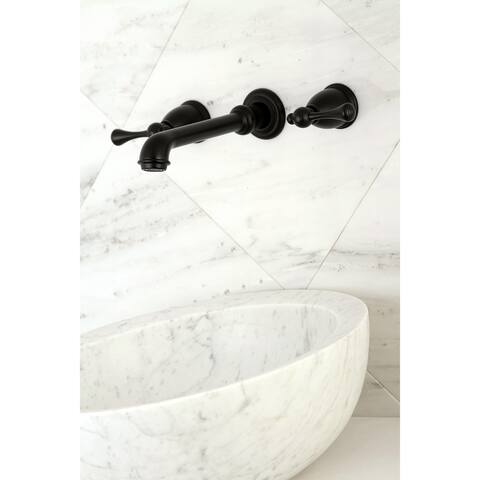 English Country Two-Handle Wall Mount Bathroom Faucet