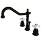 preview thumbnail 12 of 15, Duchess Widespread Bathroom Faucet Oil Rubbed Bronze - Cross Handles
