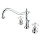 preview thumbnail 3 of 15, Duchess Widespread Bathroom Faucet Polished Chrome - Cross Handles