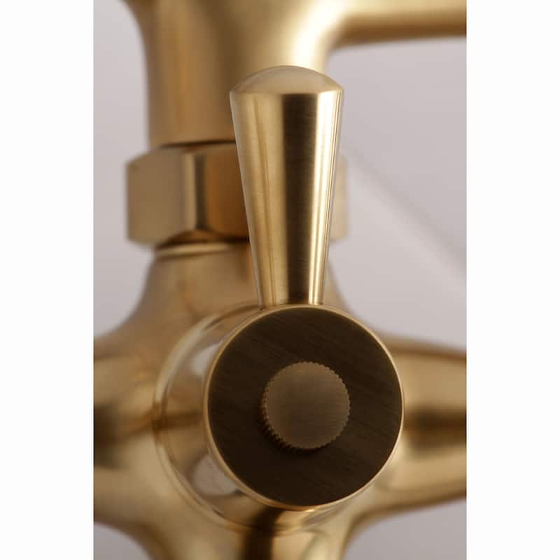 Kingston Brass Adjustable Center Wall Mount Faucet/Hand Shower for Clawfoot Tub