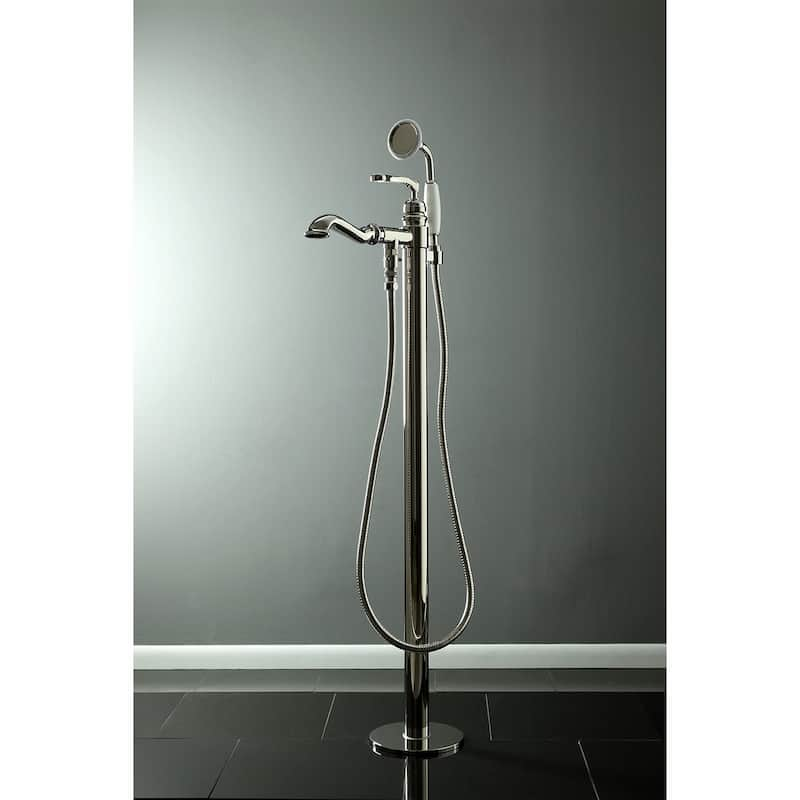 Kingston Brass Royale Freestanding Tub Faucet with Hand Shower - Polished Nickel