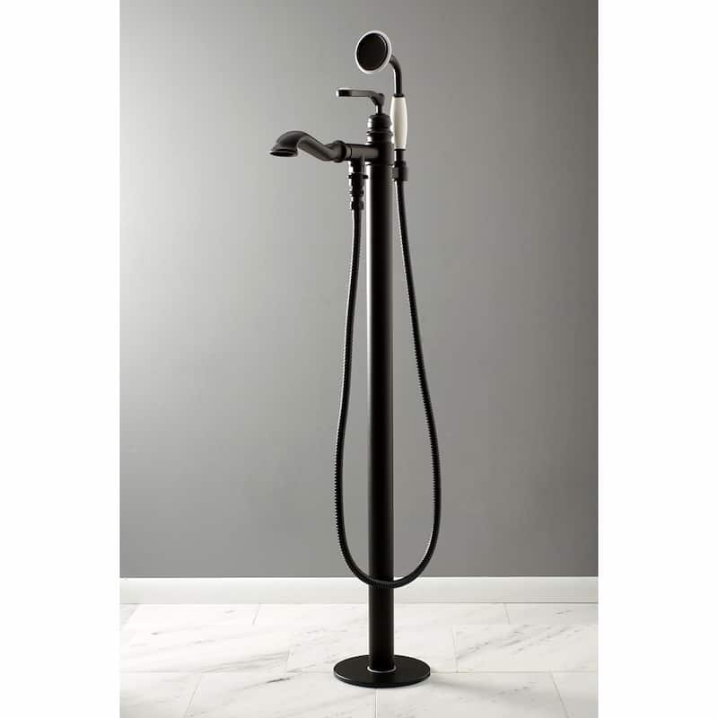 Kingston Brass Royale Freestanding Tub Faucet with Hand Shower - Matte Black