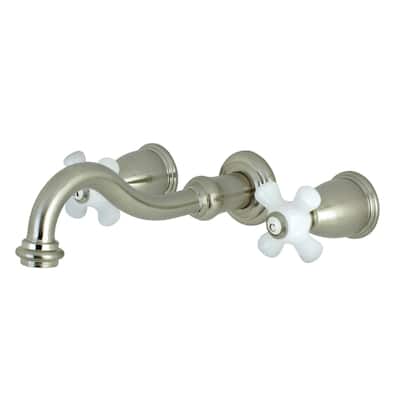 Kingston Brass Vintage 2-Handle Wall Mount Bathroom Faucet