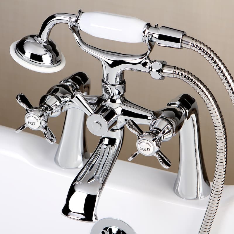 Essex Clawfoot Tub Faucet with Hand Shower - Polished Chrome