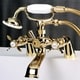 preview thumbnail 13 of 23, Essex 6-inch Centers Deck Mount Faucet/ Hand Shower for Clawfoot Tub Polished Brass