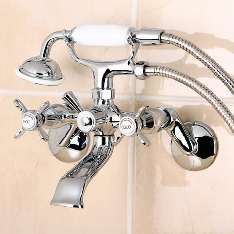 Essex Wall-mounted Clawfoot Tub Faucet w/ Hand Shower