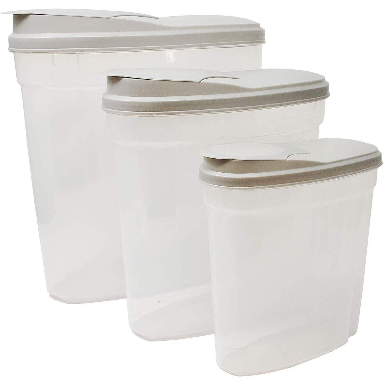 Shop 3 Piece Nesting Pantry Storage Containers For Cereal Flour