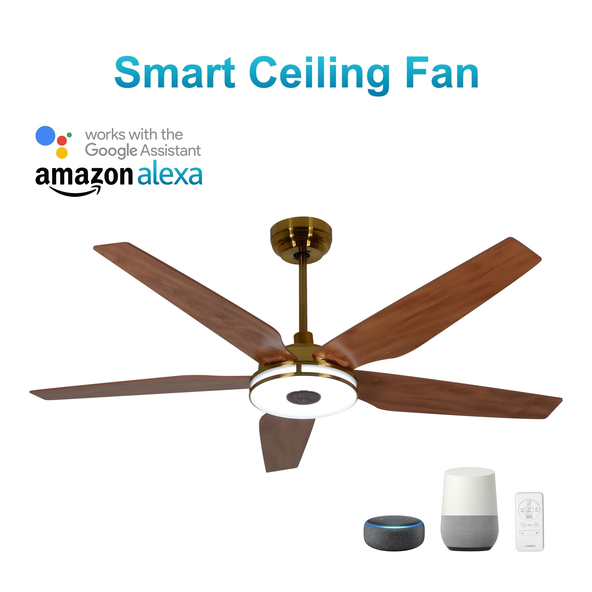 Explorer 56 Smart Ceiling Fan With Remote Light Kit Smart Ceiling Fan With Remote