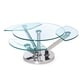 preview thumbnail 2 of 7, Somette Cocktail Table with 32" Round Glass Top - Cocktail Table