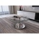 preview thumbnail 5 of 7, Somette Cocktail Table with 32" Round Glass Top - Cocktail Table