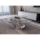 preview thumbnail 6 of 7, Somette Cocktail Table with 32" Round Glass Top - Cocktail Table