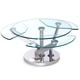 preview thumbnail 3 of 7, Somette Cocktail Table with 32" Round Glass Top - Cocktail Table
