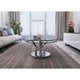 preview thumbnail 4 of 7, Somette Cocktail Table with 32" Round Glass Top - Cocktail Table