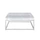 preview thumbnail 3 of 5, Somette Estelle 39" Square Cocktail Table with Acrylic Top and Steel Frame